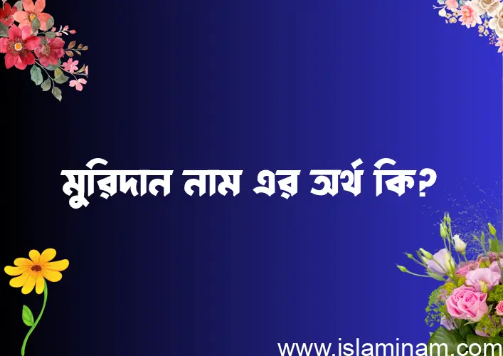 মুরিদান নামের অর্থ কি এবং ইসলাম কি বলে? (বিস্তারিত)