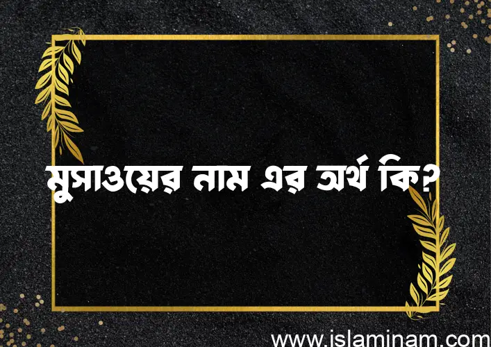 মুসাওয়ের নামের অর্থ কি? ইসলামিক আরবি বাংলা অর্থ এবং নামের তাৎপর্য