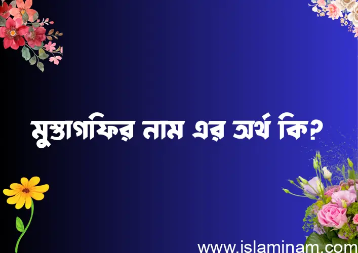 মুস্তাগফির নামের অর্থ কি? মুস্তাগফির নামের বাংলা, আরবি/ইসলামিক অর্থসমূহ