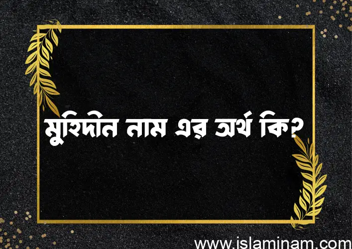 মুহিদীন নামের অর্থ কি? মুহিদীন নামের ইসলামিক অর্থ এবং বিস্তারিত তথ্য সমূহ