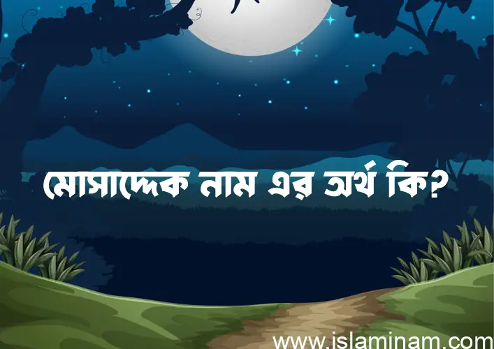 মোসাদ্দেক নামের অর্থ কি? মোসাদ্দেক নামের বাংলা, আরবি/ইসলামিক অর্থসমূহ