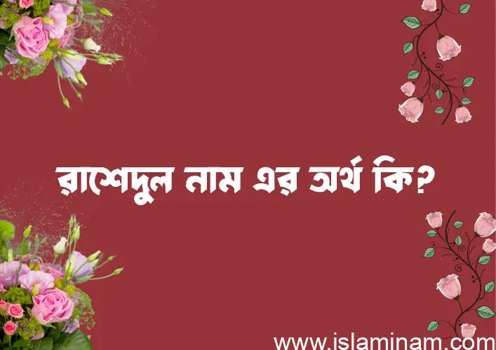 রাশেদুল নামের অর্থ কি? রাশেদুল নামের বাংলা, আরবি/ইসলামিক অর্থসমূহ