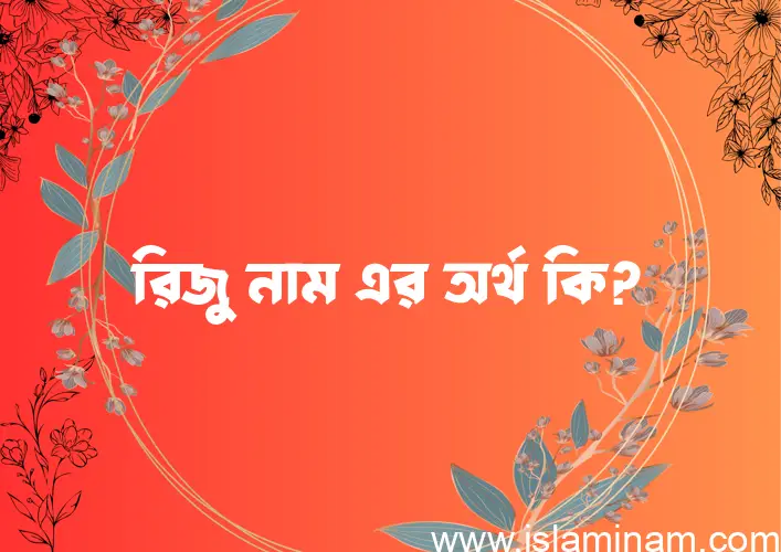 রিজু নামের আর্থ কি?