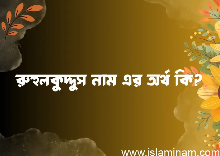 রুহুলকুদ্দুস নামের অর্থ কি? ইসলামিক আরবি বাংলা অর্থ এবং নামের তাৎপর্য