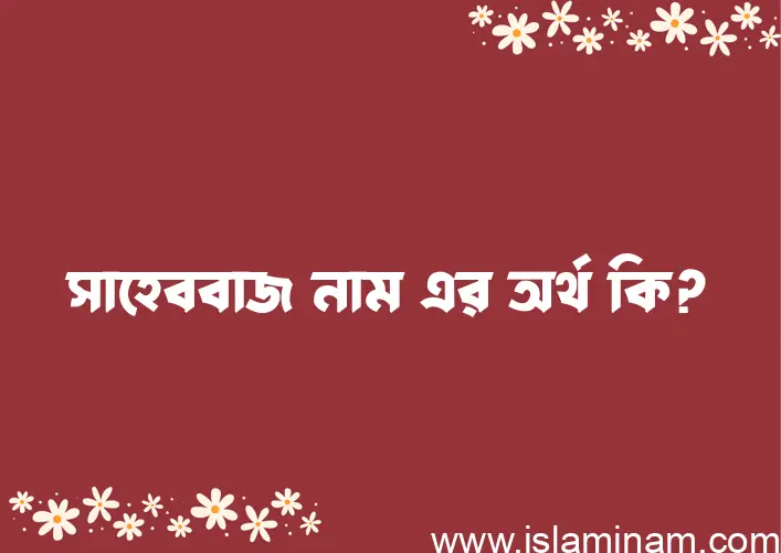 সাহেববাজ নামের অর্থ কি? সাহেববাজ নামের বাংলা, আরবি/ইসলামিক অর্থসমূহ