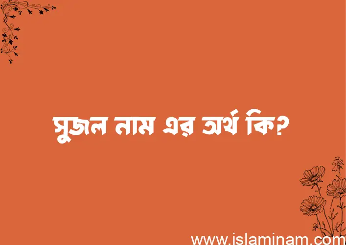 সুজল নামের অর্থ কি? ইসলামিক আরবি বাংলা অর্থ এবং নামের তাৎপর্য