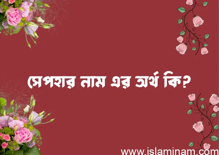 সেপহার নামের অর্থ কি? সেপহার নামের ইসলামিক অর্থ এবং বিস্তারিত তথ্য সমূহ