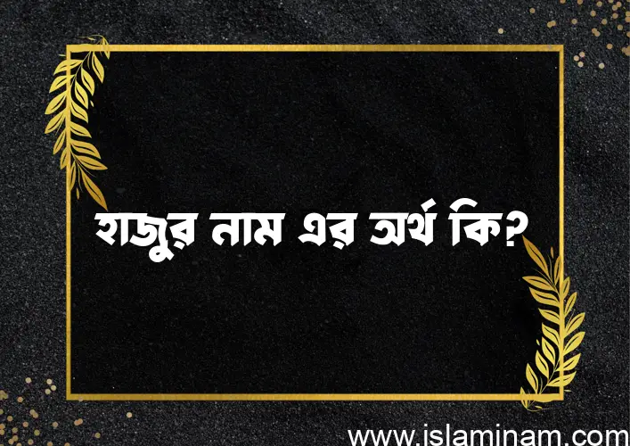 হাজুর নামের অর্থ কি? ইসলামিক আরবি বাংলা অর্থ এবং নামের তাৎপর্য