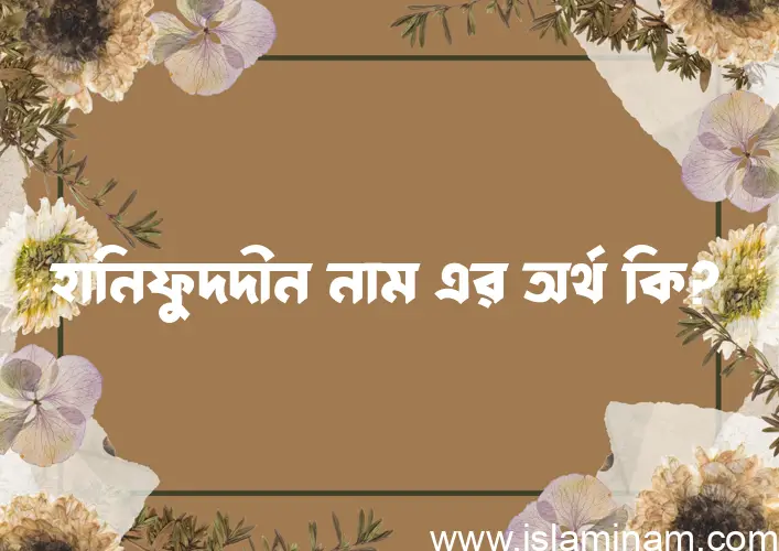 হানিফুদদীন নামের অর্থ কি? ইসলামিক আরবি বাংলা অর্থ এবং নামের তাৎপর্য