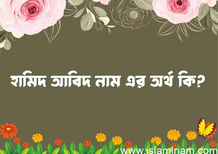 হামিদ আবিদ নামের অর্থ কি, ইসলামিক আরবি এবং বাংলা অর্থ জানুন