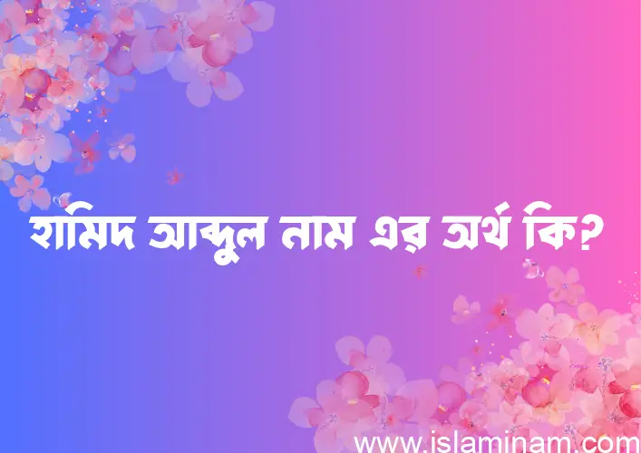 হামিদ আব্দুল নামের অর্থ কি? হামিদ আব্দুল নামের ইসলামিক অর্থ এবং বিস্তারিত তথ্য সমূহ